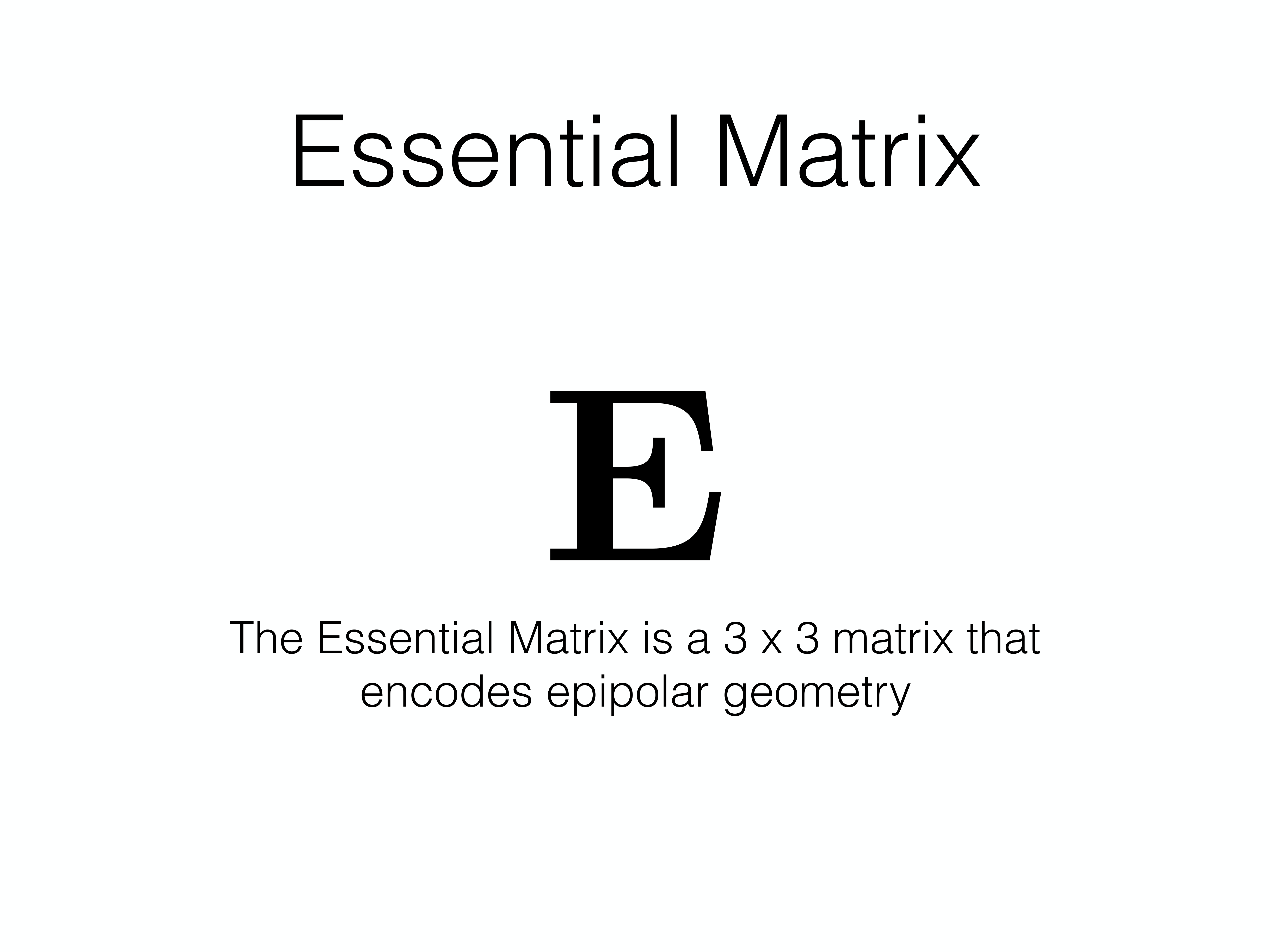 Essential Matrix
