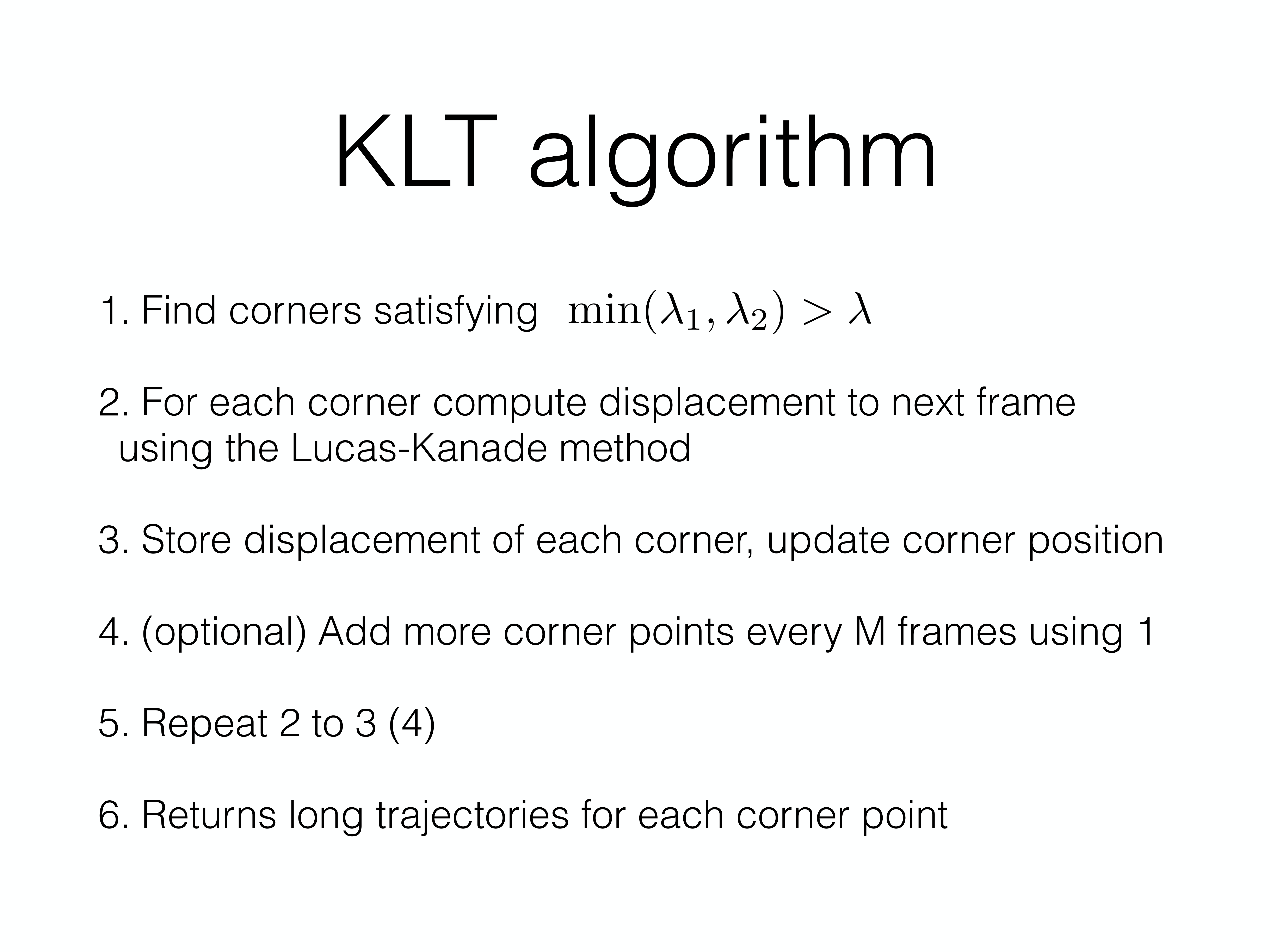 KLT algorithm
