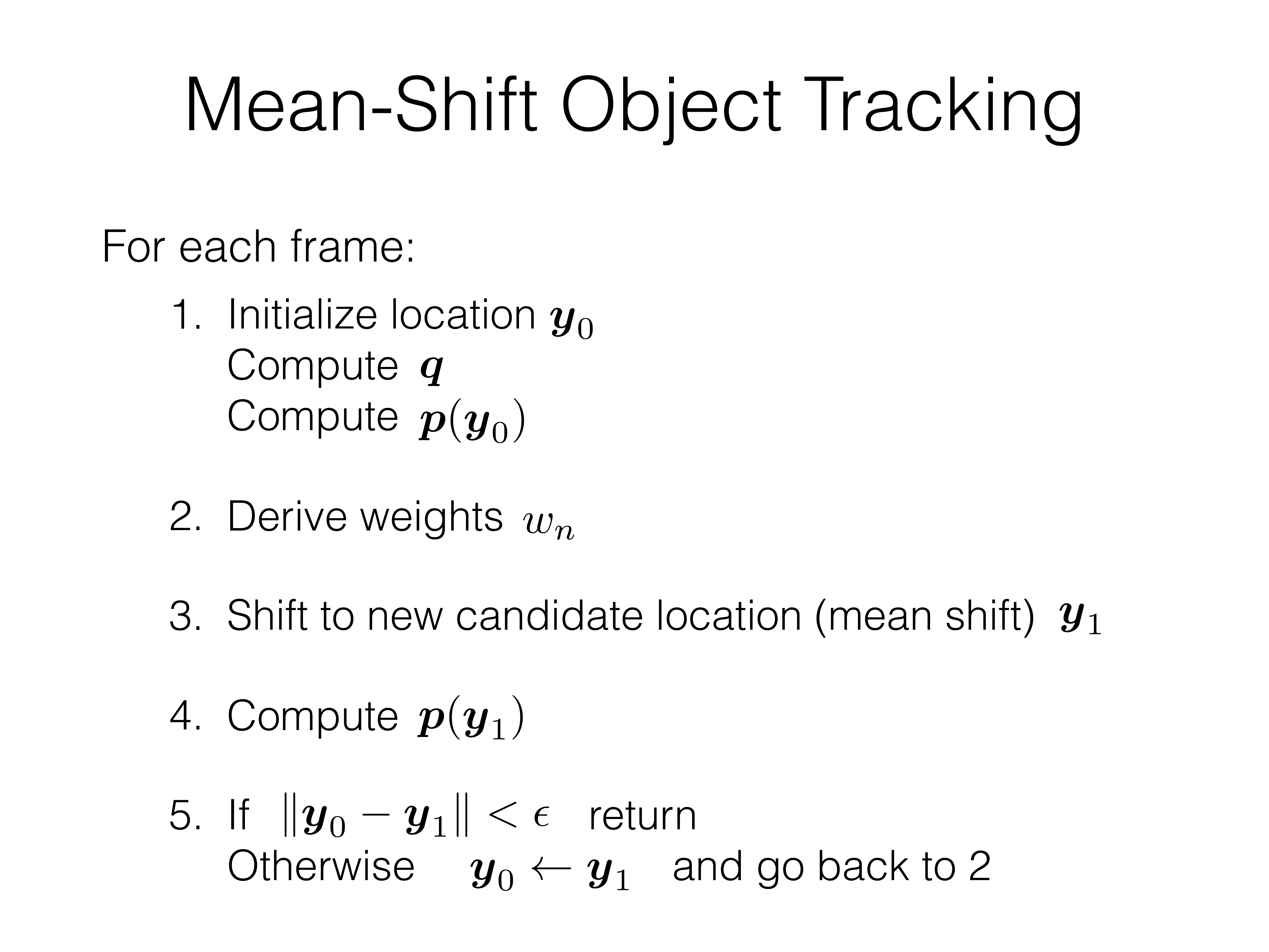 Mean-Shift Object Tracking