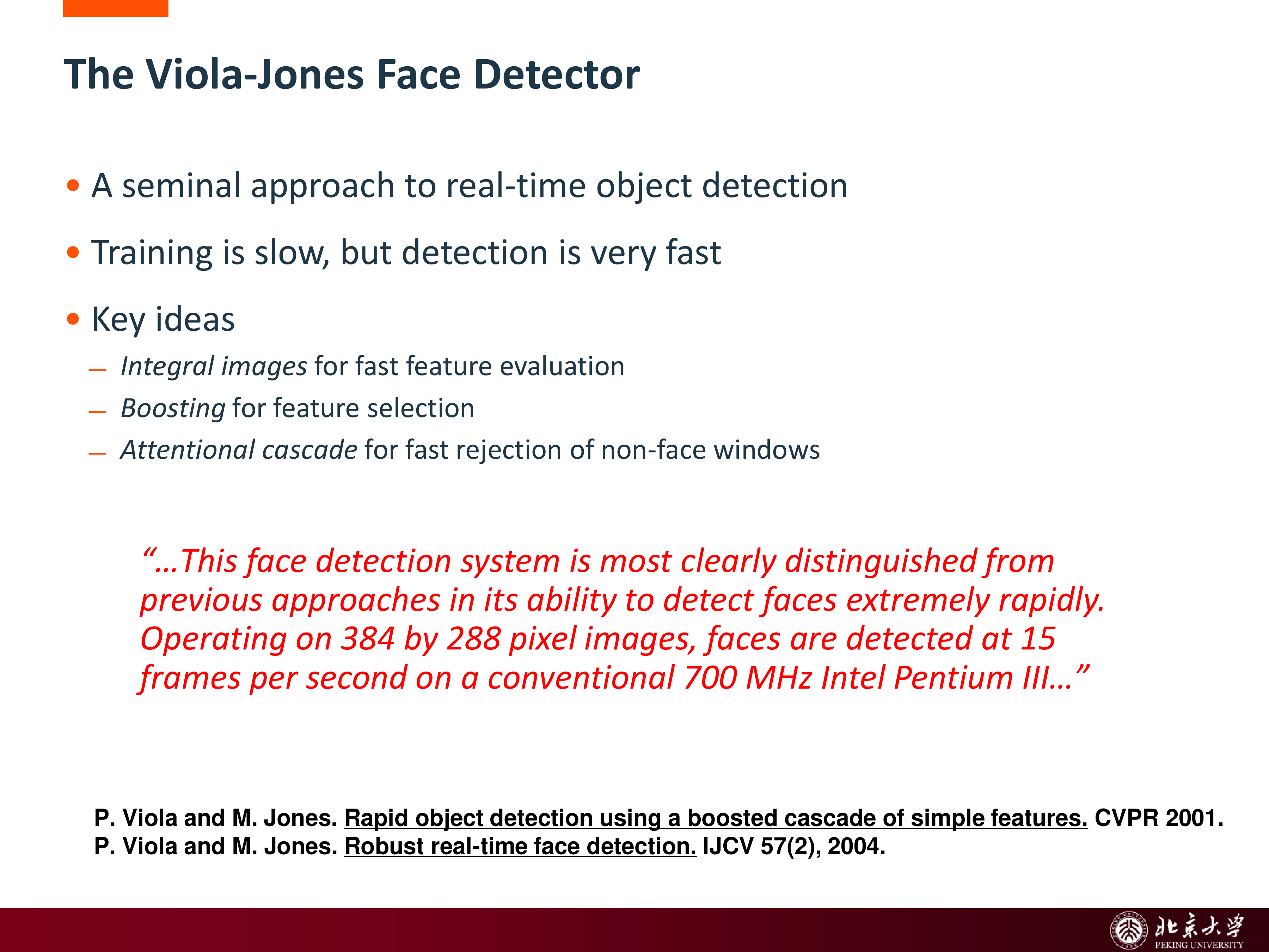 Viola–Jones key ideas