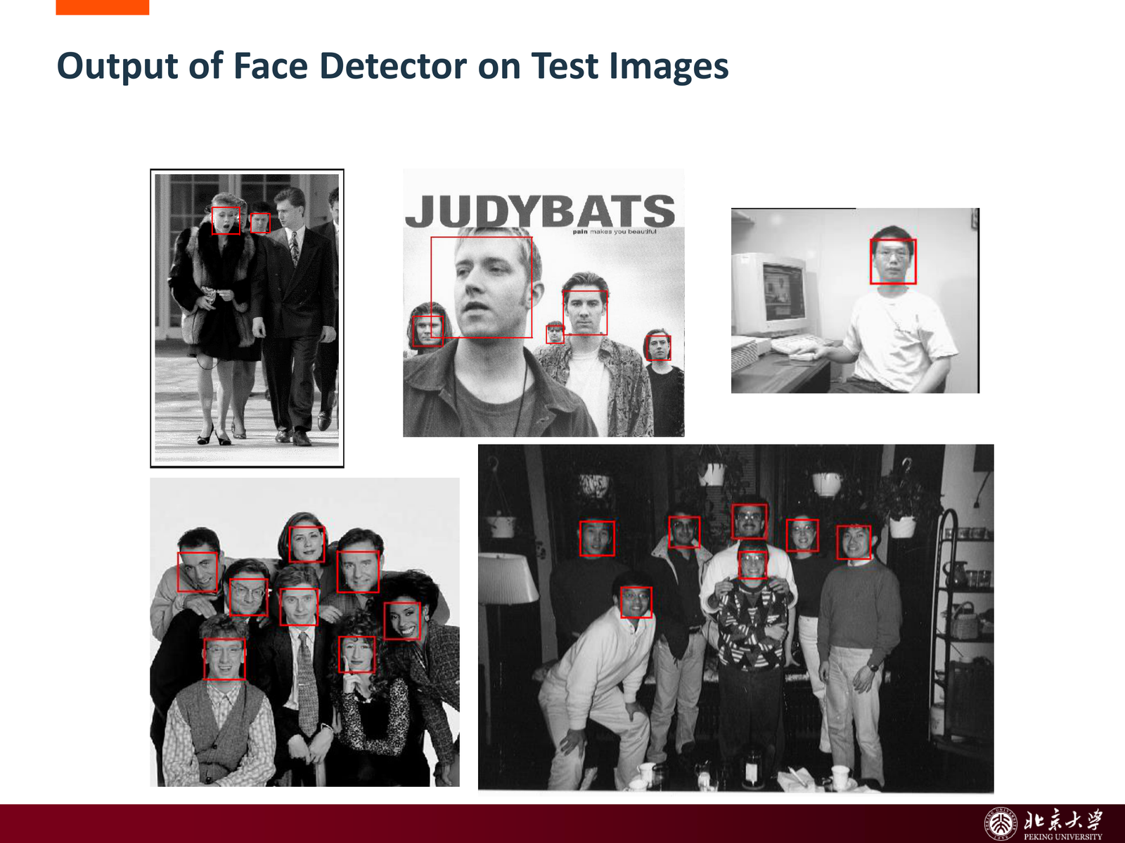 Face detector outputs