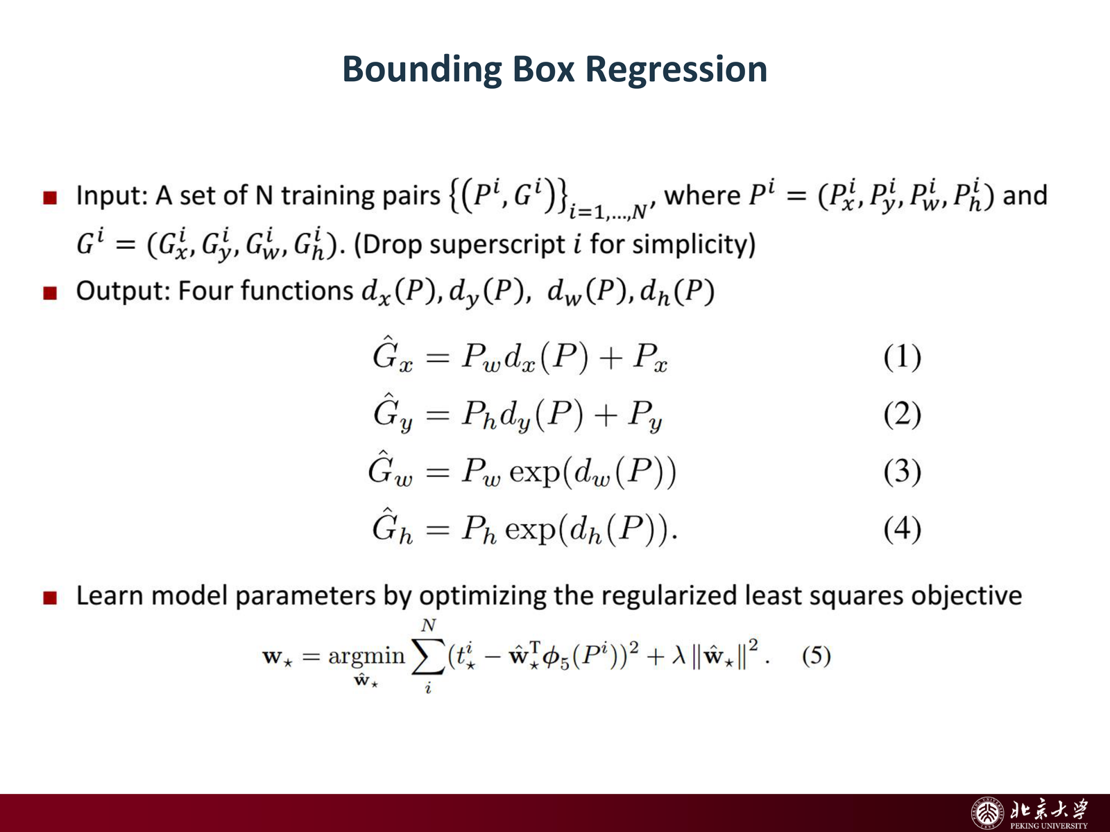 Bounding box regression