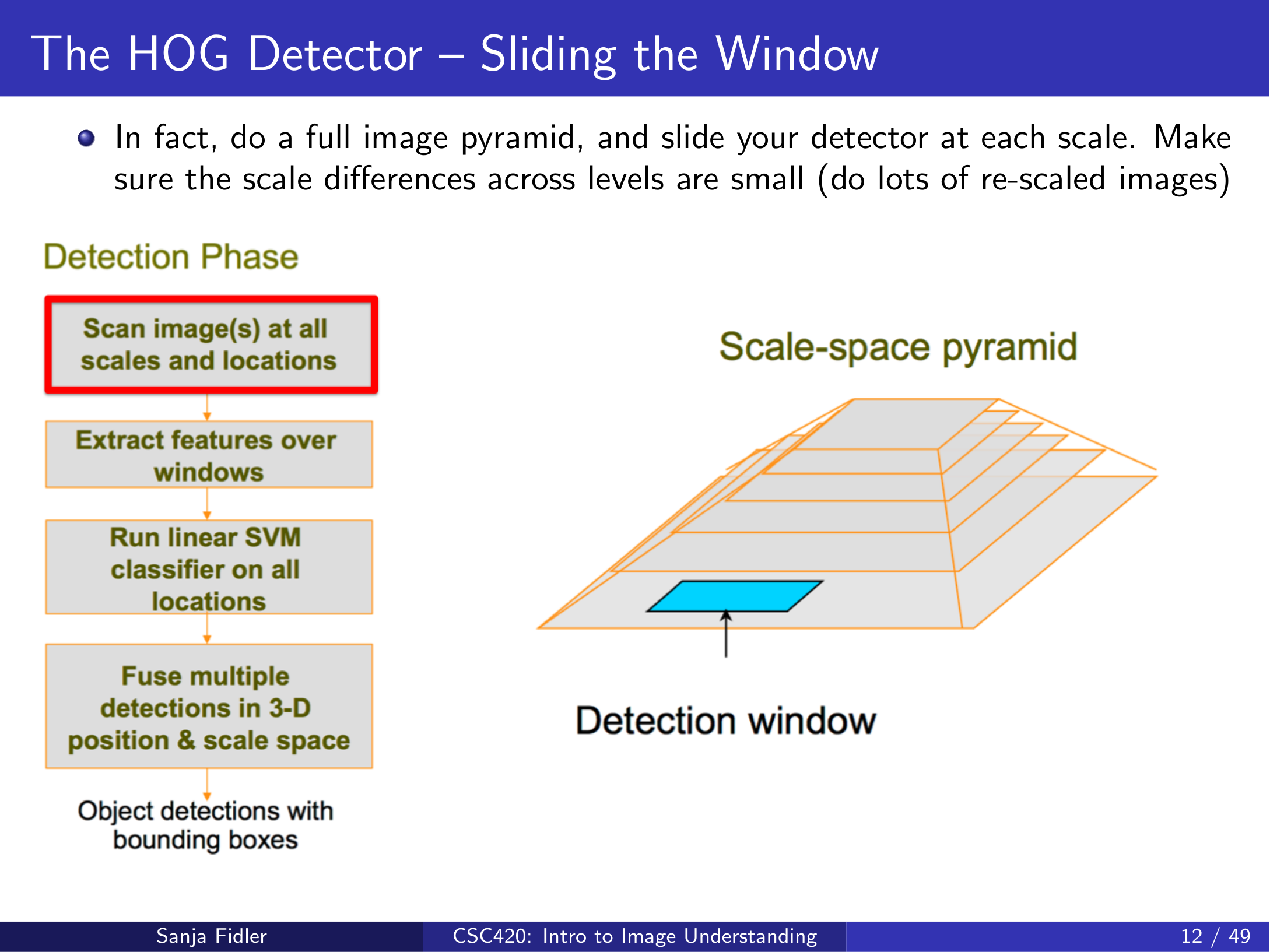 Image pyramid for multi-scale detection