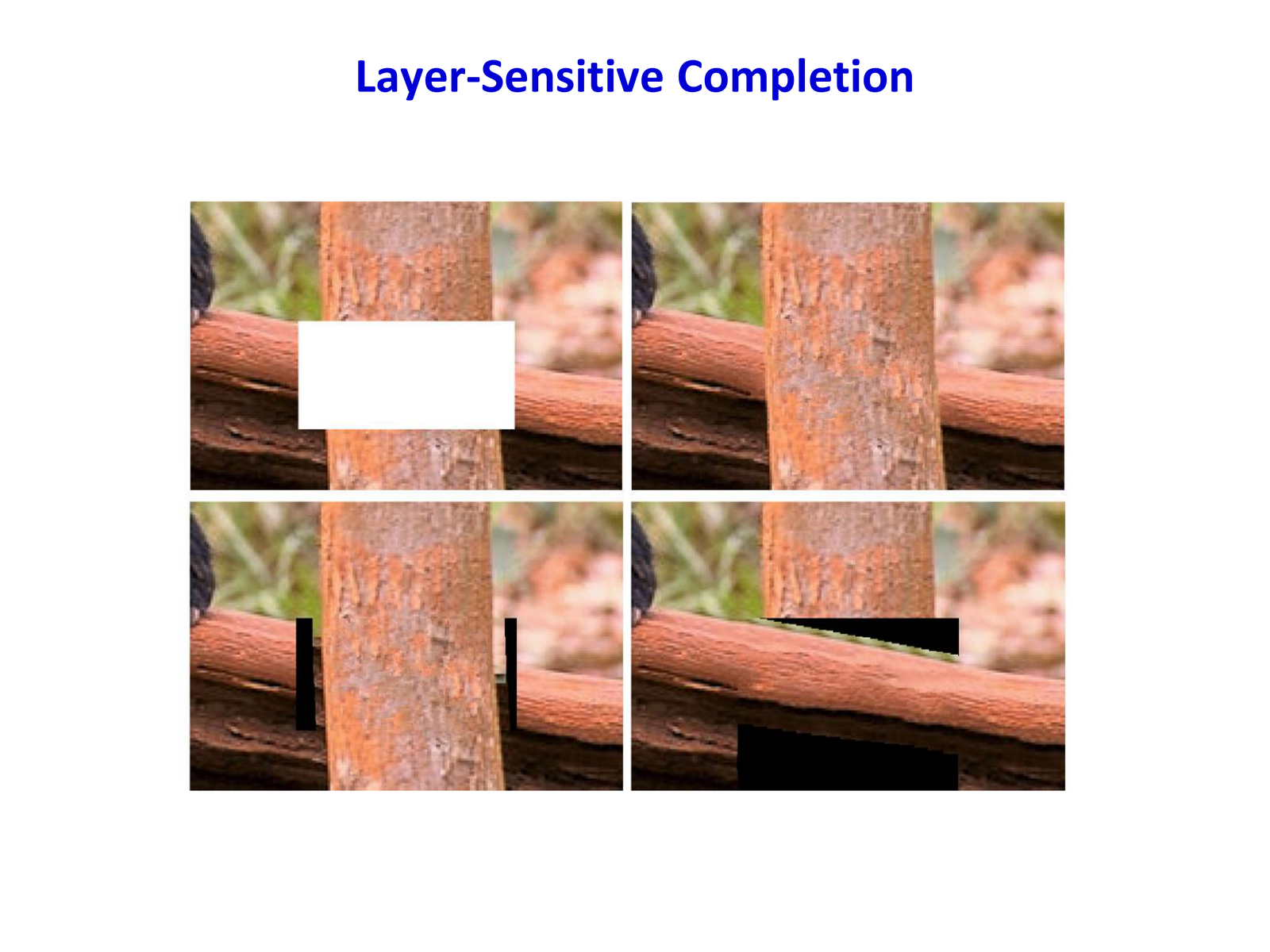 Layer-sensitive completion