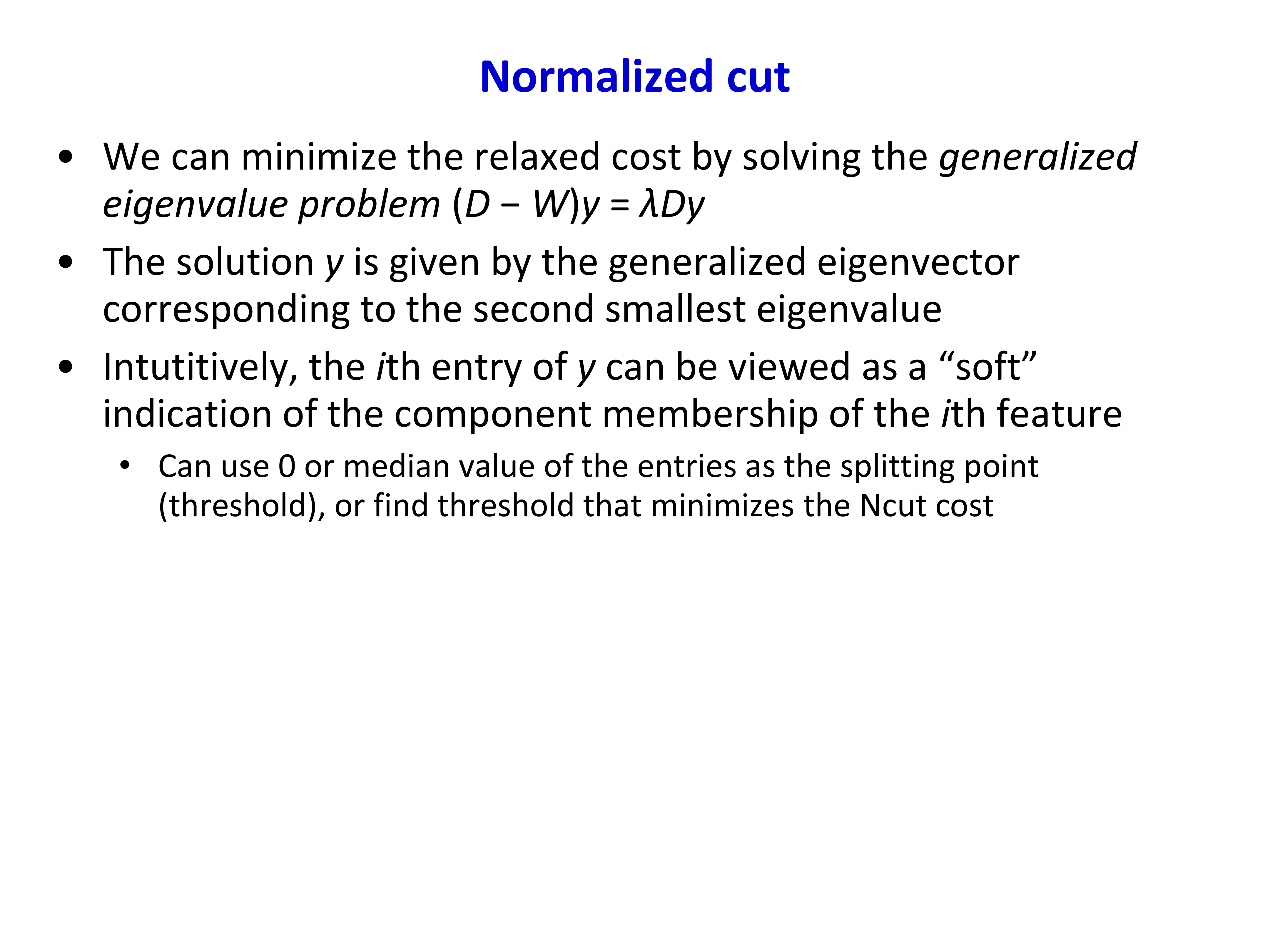 Generalized eigenvalue problem