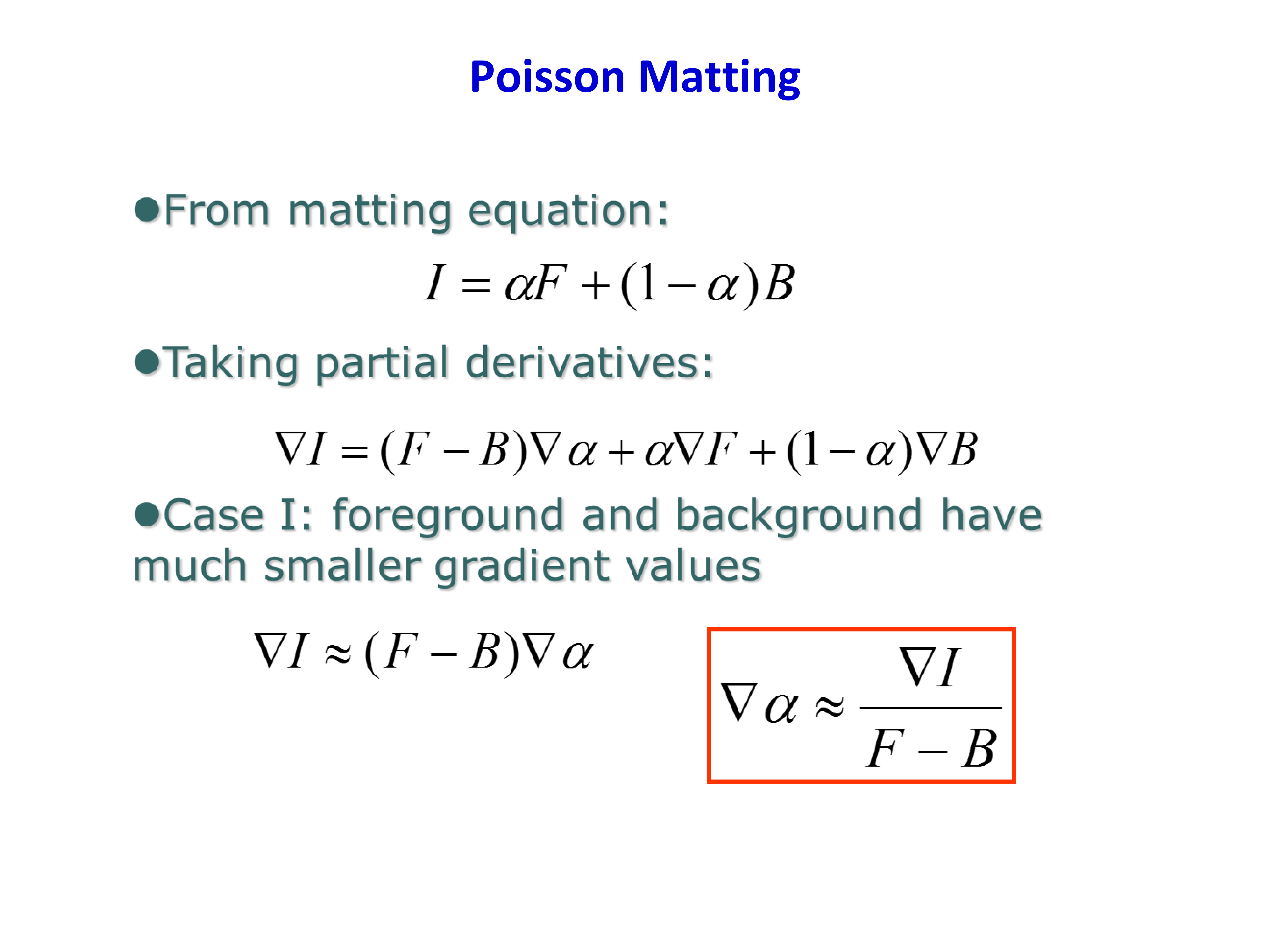 Poisson Matting