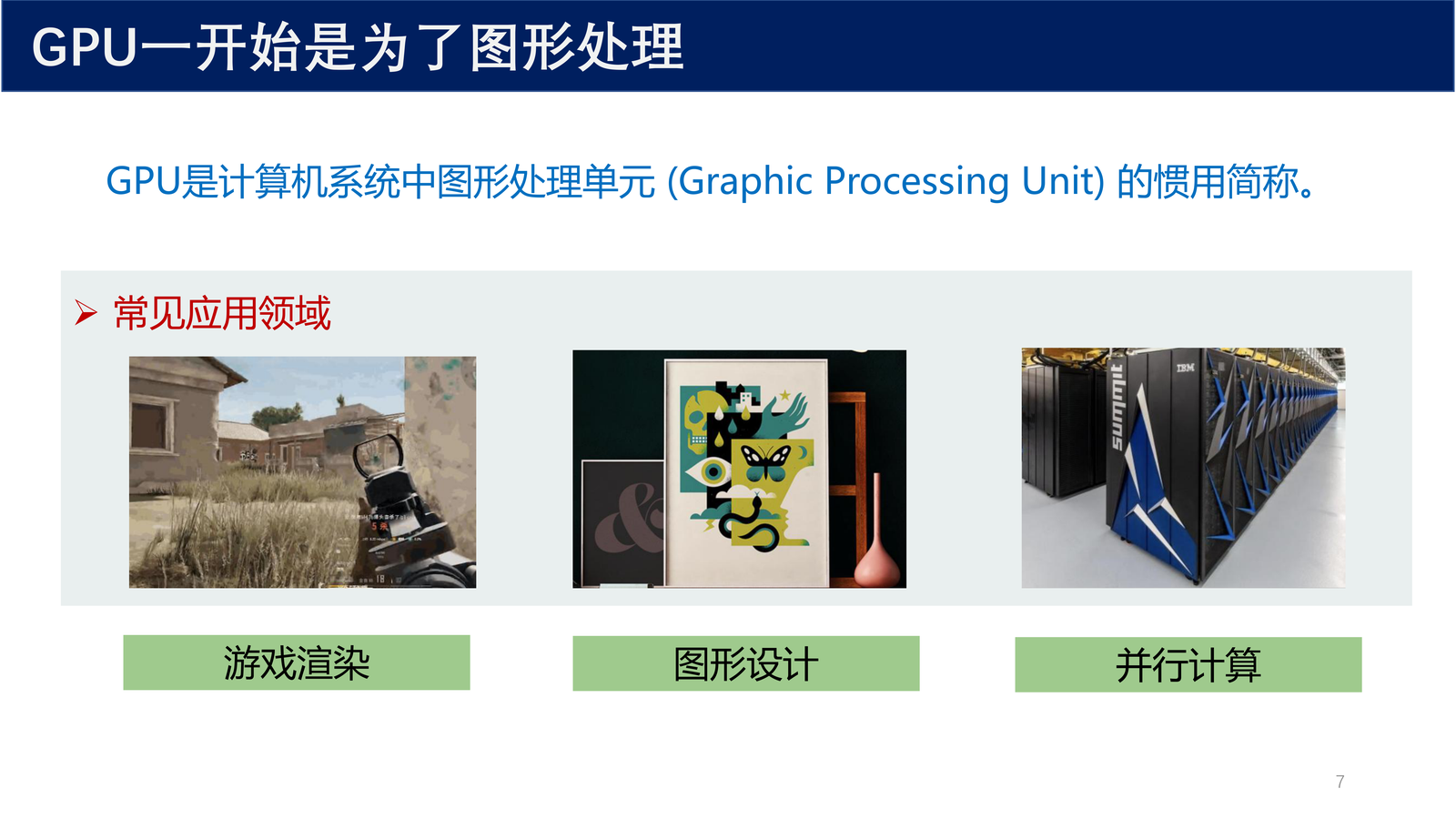 GPU 的常见应用领域