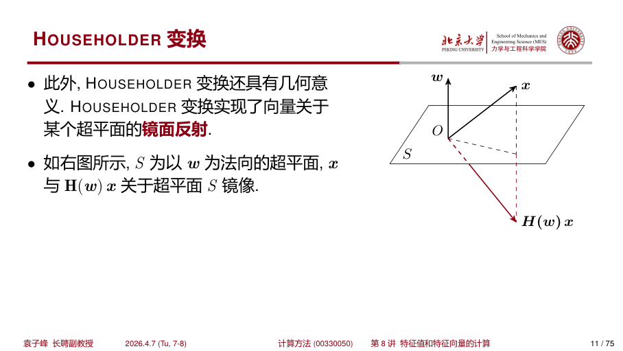 HOUSEHOLDER 变换几何意义